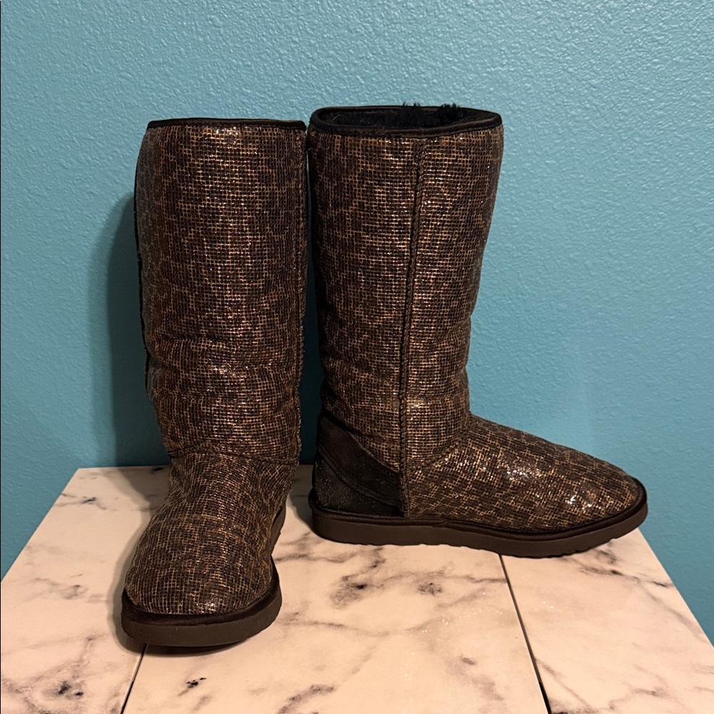 UGG Black and Gold Winter Boots